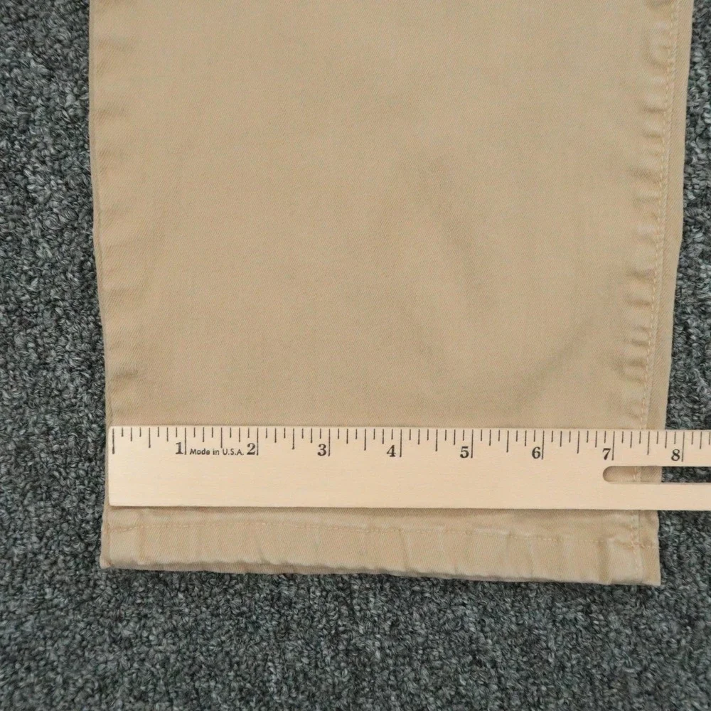Aviator Pants Mens 40x30 Beige Straight Fit 5 Pocket Zip Chino Travel